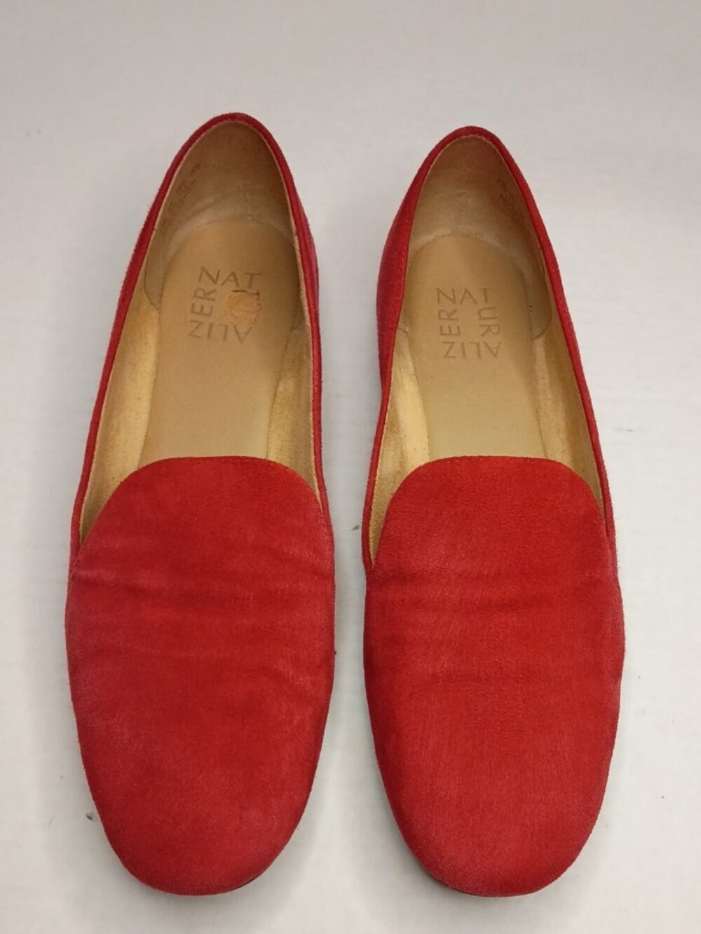 Naturalizer Emiline Red Suede Slip On Loafer Flats Women’s Size 8.5M